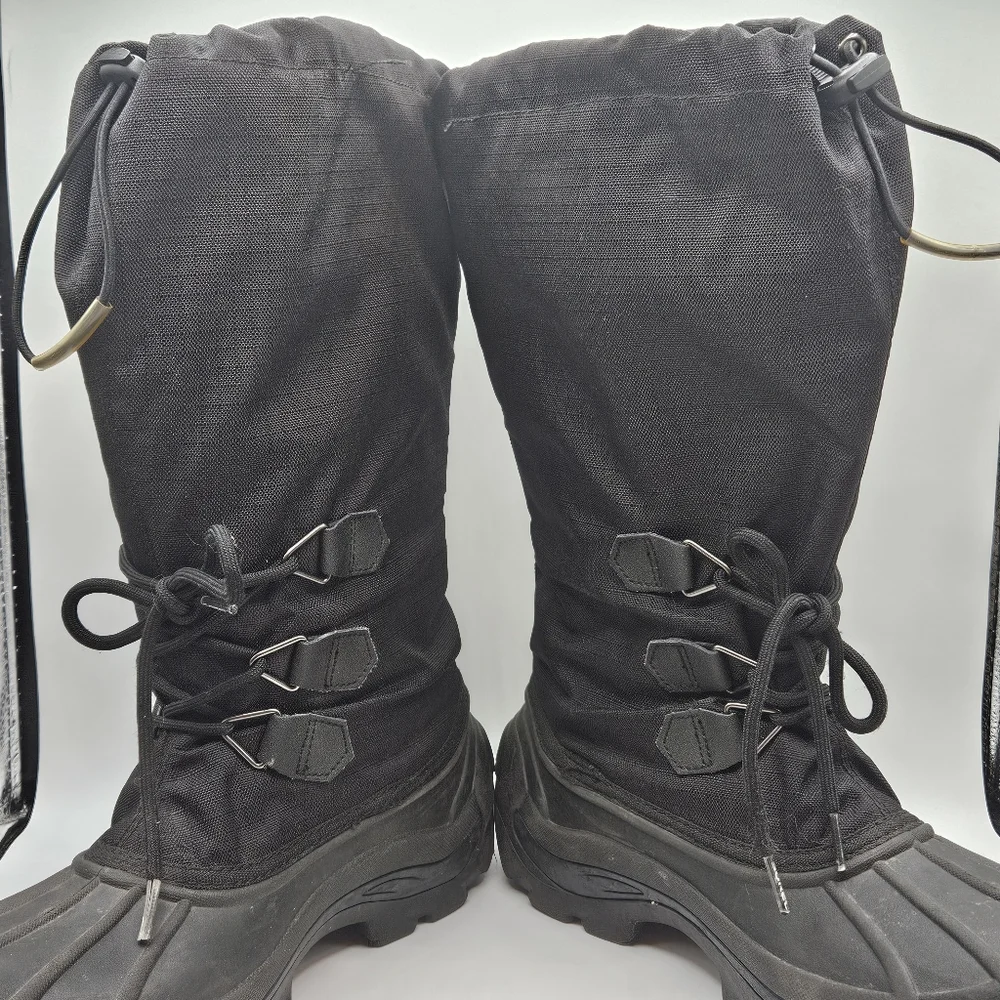 SOREL Kaufman Black Insulated Waterproof Glacier Winter Snow Boots size 8